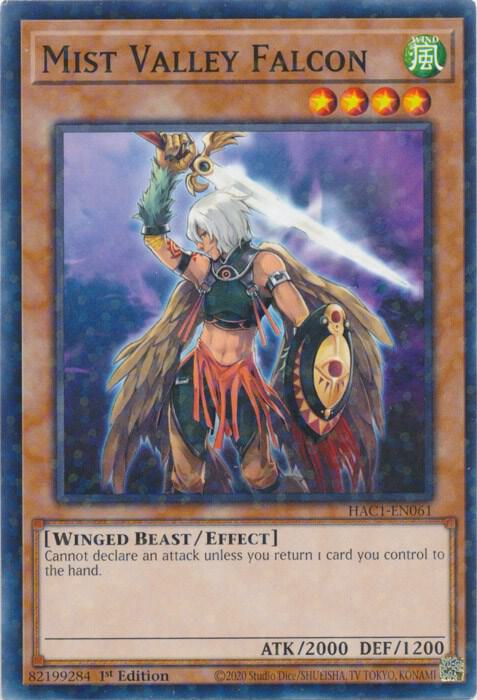 Mist Valley Falcon (Duel Terminal) HAC1-EN061 card from Hidden Arsenal: Chapter 1