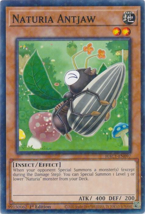 Naturia Antjaw (Duel Terminal) HAC1-EN097 card from Hidden Arsenal: Chapter 1