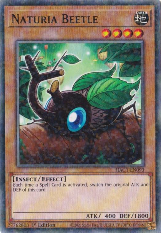 Naturia Beetle (Duel Terminal) HAC1-EN093 card from Hidden Arsenal: Chapter 1