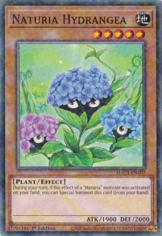 Naturia Hydrangea (Duel Terminal) HAC1-EN107 card from Hidden Arsenal: Chapter 1