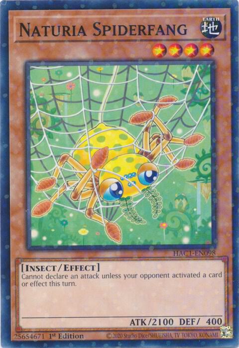 Naturia Spiderfang (Duel Terminal) HAC1-EN098 card from Hidden Arsenal: Chapter 1