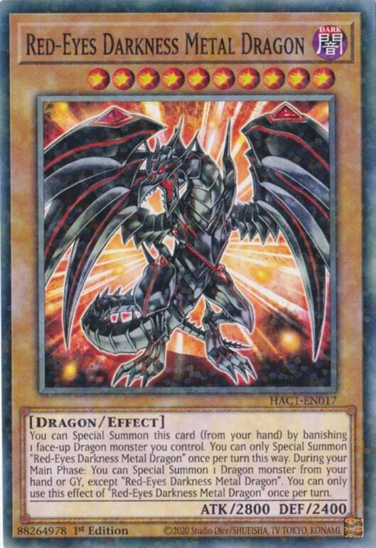 Red-Eyes Darkness Metal Dragon (Duel Terminal) HAC1-EN017 card from Hidden Arsenal: Chapter 1