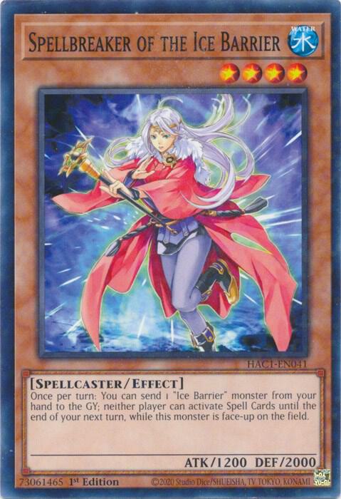 Spellbreaker of the Ice Barrier (Duel Terminal) HAC1-EN041 card from Hidden Arsenal: Chapter 1
