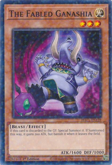 The Fabled Ganashia (Duel Terminal) HAC1-EN139 card from Hidden Arsenal: Chapter 1