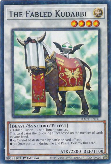 The Fabled Kudabbi (Duel Terminal) HAC1-EN148 card from Hidden Arsenal: Chapter 1