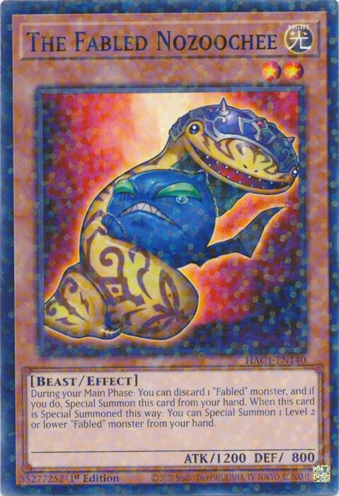 The Fabled Nozoochee (Duel Terminal) HAC1-EN140 card from Hidden Arsenal: Chapter 1