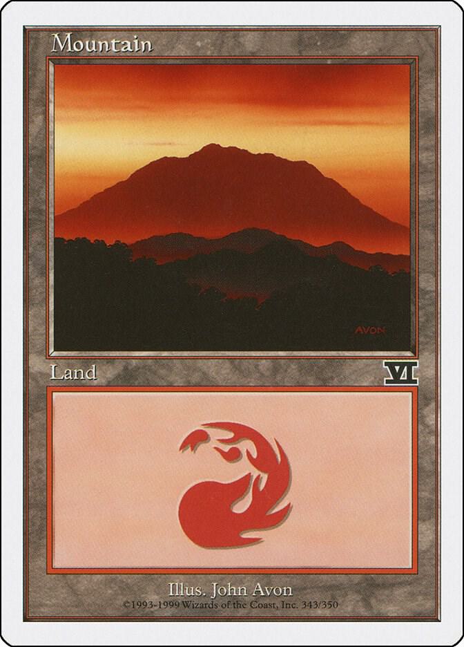 Mountain 343 card from Classic Sixth Edition