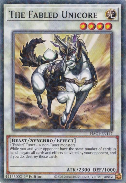 The Fabled Unicore (Duel Terminal) HAC1-EN147 card from Hidden Arsenal: Chapter 1
