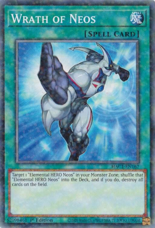 Wrath of Neos (Duel Terminal) HAC1-EN167 card from Hidden Arsenal: Chapter 1