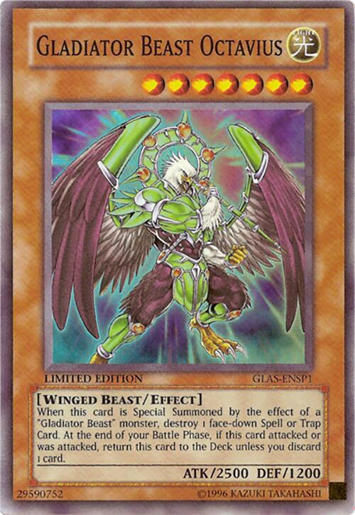 Gladiator Beast Octavius GLAS-ENSP1 card from Sneak Preview Series 3