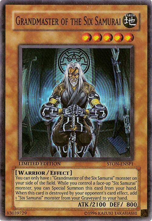 Grandmaster of the Six Samurai STON-ENSP1 card from Sneak Preview Series 3
