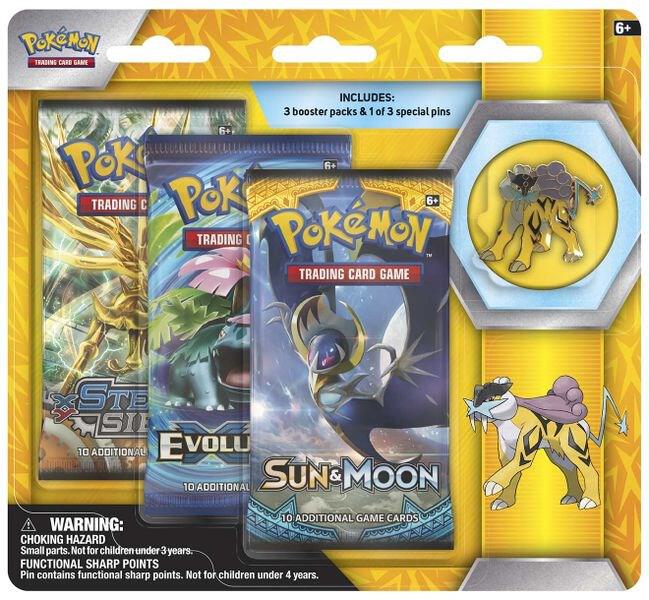 Legendary Beasts Collector Pin 3 Pack Blister [Raikou] card from Miscellaneous Cards & Products