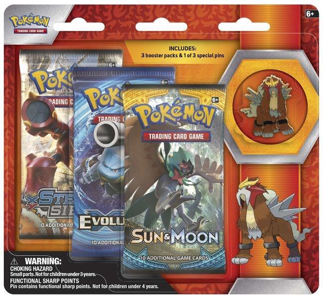 Legendary Beasts Collector Pin 3 Pack Blister [Entei] card from Miscellaneous Cards & Products