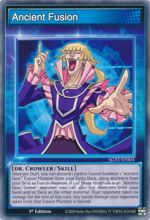 Ancient Fusion SGX1-ENS04 card from Speed Duel GX: Duel Academy Box