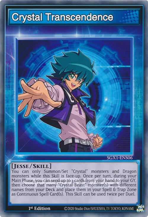Crystal Transcendence SGX1-ENS06 card from Speed Duel GX: Duel Academy Box