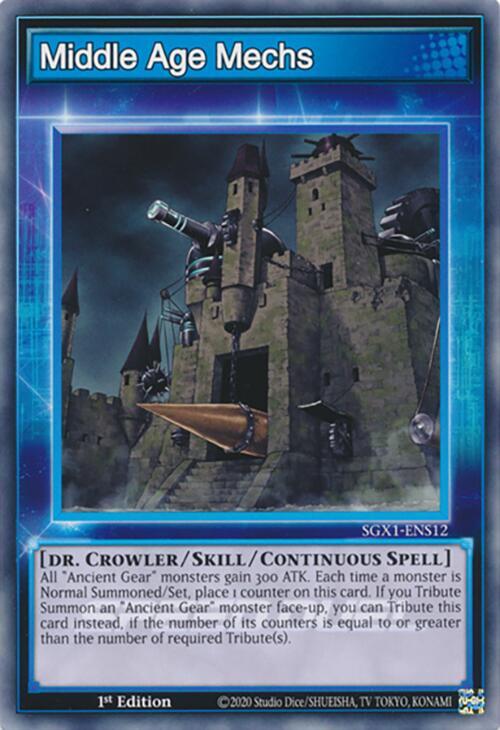Middle Age Mechs SGX1-ENS12 card from Speed Duel GX: Duel Academy Box