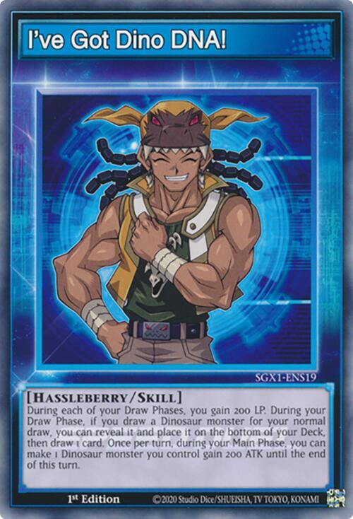 I've Got Dino DNA! SGX1-ENS19 card from Speed Duel GX: Duel Academy Box