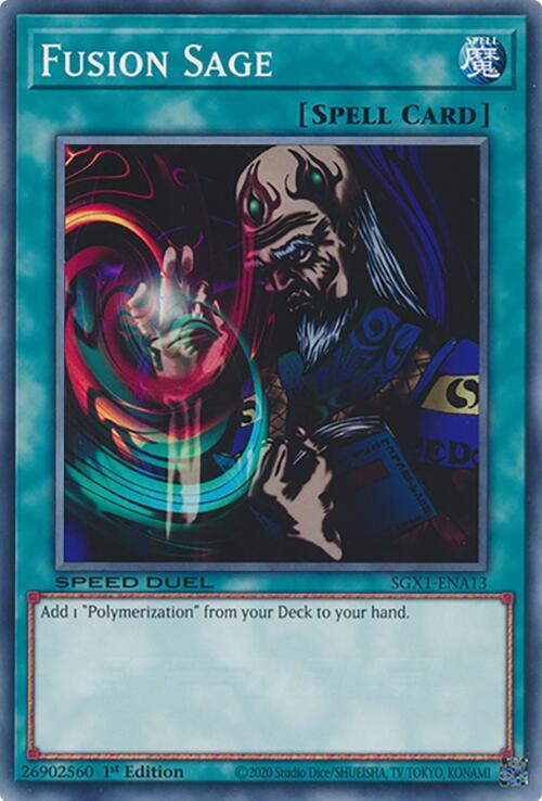 Fusion Sage SGX1-ENA13 card from Speed Duel GX: Duel Academy Box