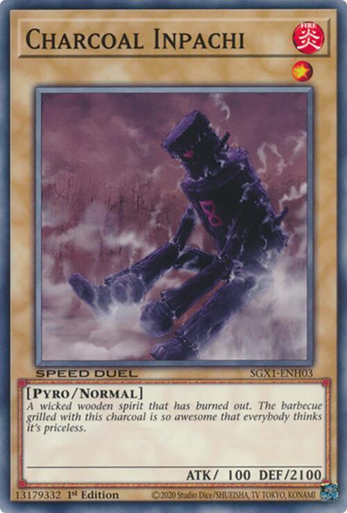 Charcoal Inpachi SGX1-ENH03 card from Speed Duel GX: Duel Academy Box