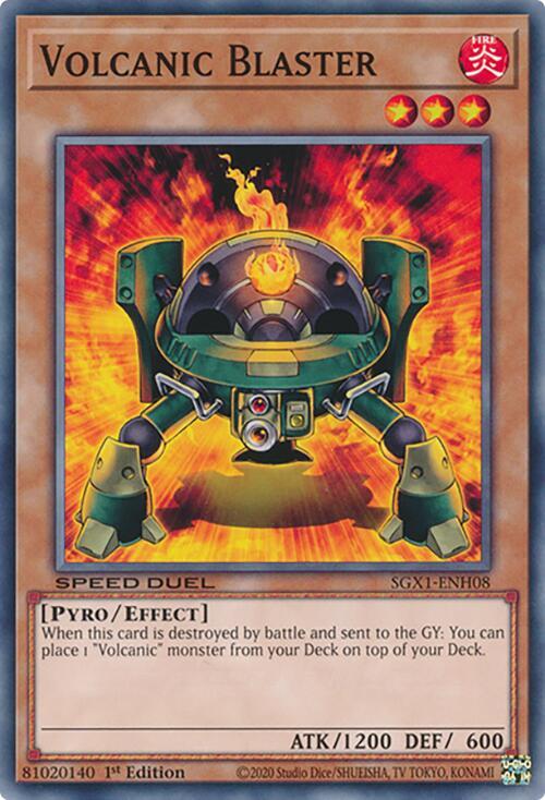 Volcanic Blaster SGX1-ENH08 card from Speed Duel GX: Duel Academy Box