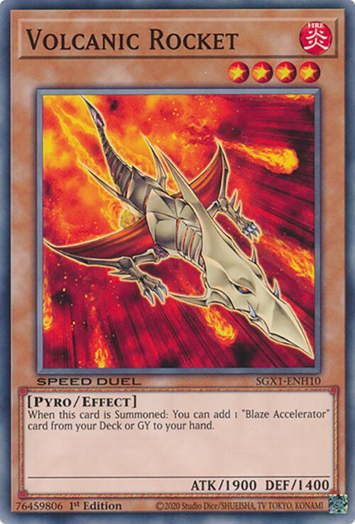 Volcanic Rocket SGX1-ENH10 card from Speed Duel GX: Duel Academy Box