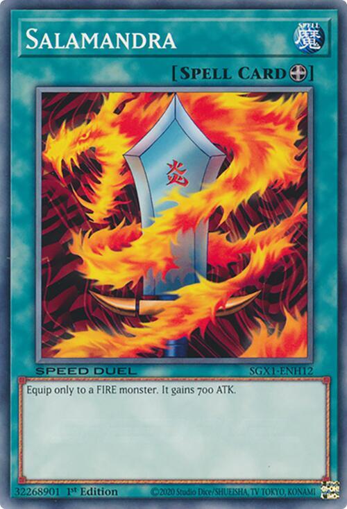 Salamandra SGX1-ENH12 card from Speed Duel GX: Duel Academy Box