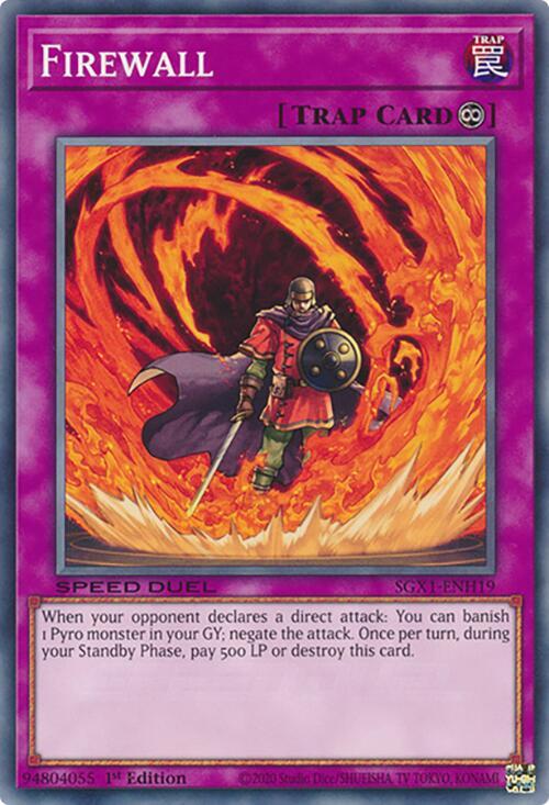 Firewall SGX1-ENH19 card from Speed Duel GX: Duel Academy Box