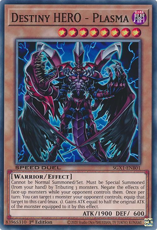 Destiny HERO - Plasma SGX1-ENB01 card from Speed Duel GX: Duel Academy Box