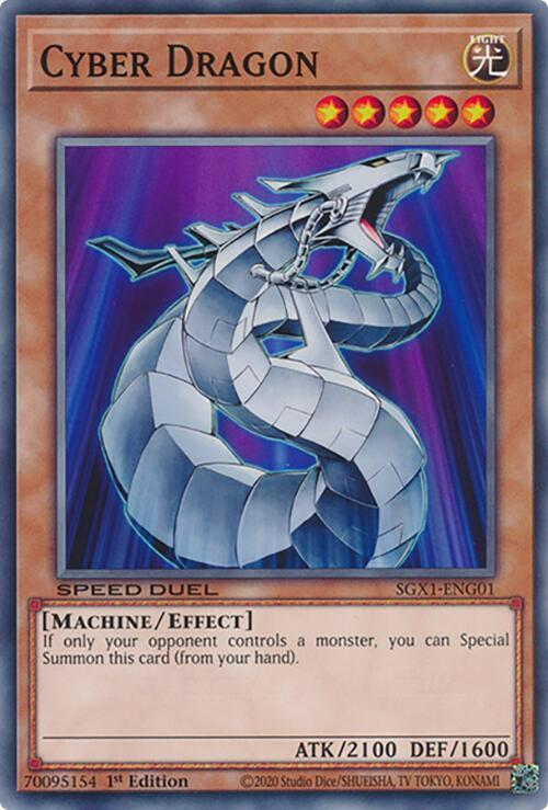 Cyber Dragon SGX1-ENG01 card from Speed Duel GX: Duel Academy Box