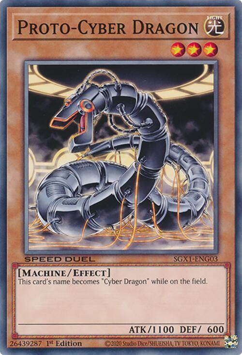 Proto-Cyber Dragon SGX1-ENG03 card from Speed Duel GX: Duel Academy Box