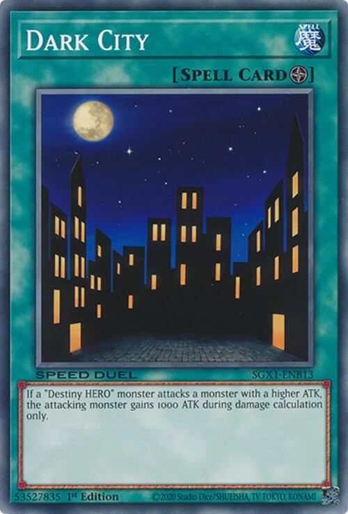 Dark City SGX1-ENB13 card from Speed Duel GX: Duel Academy Box