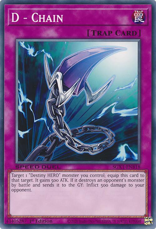 D - Chain SGX1-ENB18 card from Speed Duel GX: Duel Academy Box