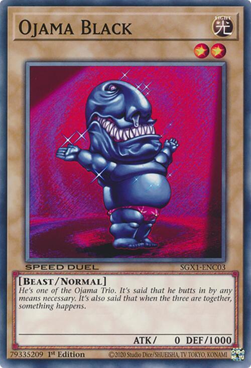 Ojama Black SGX1-ENC03 card from Speed Duel GX: Duel Academy Box