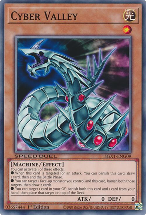 Cyber Valley SGX1-ENG09 card from Speed Duel GX: Duel Academy Box