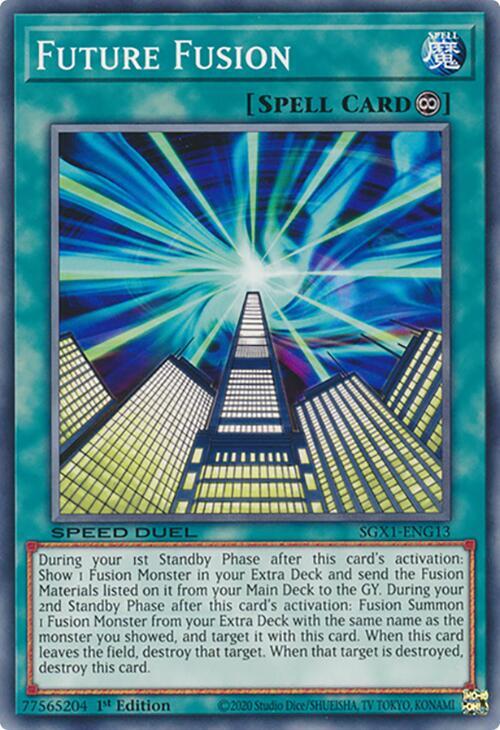 Future Fusion SGX1-ENG13 card from Speed Duel GX: Duel Academy Box