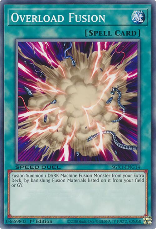 Overload Fusion SGX1-ENG14 card from Speed Duel GX: Duel Academy Box