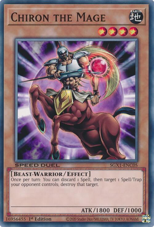 Chiron the Mage SGX1-ENC05 card from Speed Duel GX: Duel Academy Box