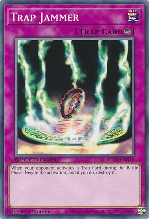 Trap Jammer SGX1-ENG16 card from Speed Duel GX: Duel Academy Box