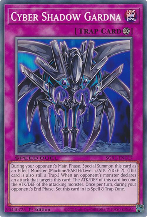 Cyber Shadow Gardna SGX1-ENG17 card from Speed Duel GX: Duel Academy Box
