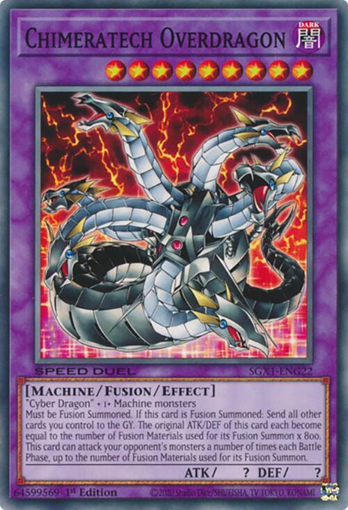 Chimeratech Overdragon SGX1-ENG22 card from Speed Duel GX: Duel Academy Box