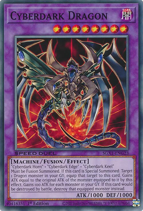 Cyberdark Dragon SGX1-ENG23 card from Speed Duel GX: Duel Academy Box