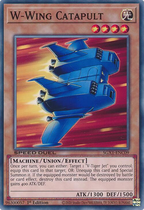 W-Wing Catapult SGX1-ENC09 card from Speed Duel GX: Duel Academy Box