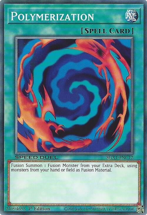 Polymerization (C) SGX1-ENC12 card from Speed Duel GX: Duel Academy Box