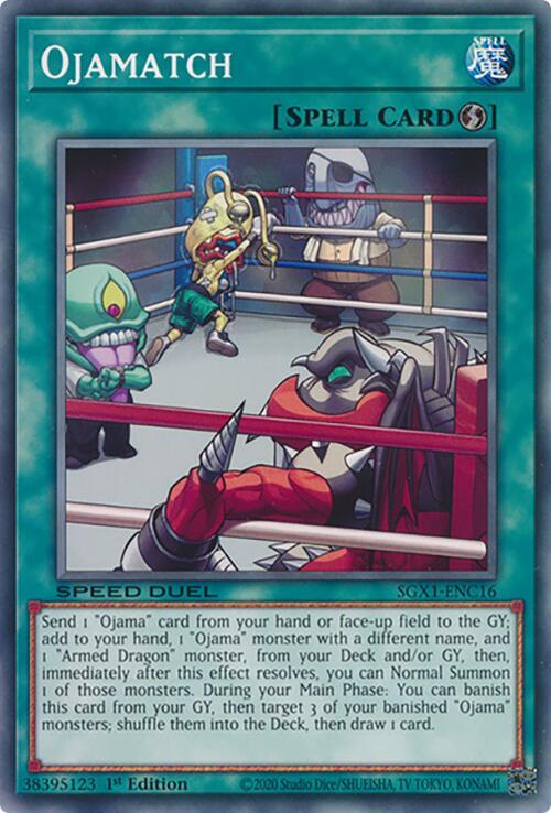 Ojamatch SGX1-ENC16 card from Speed Duel GX: Duel Academy Box