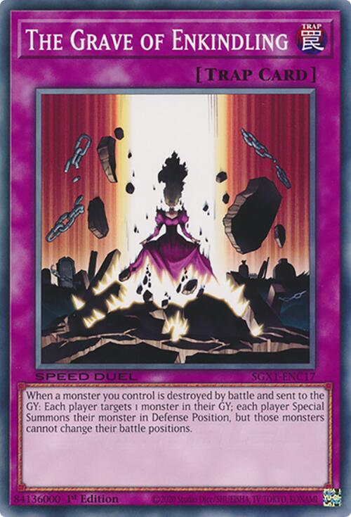 The Grave of Enkindling SGX1-ENC17 card from Speed Duel GX: Duel Academy Box