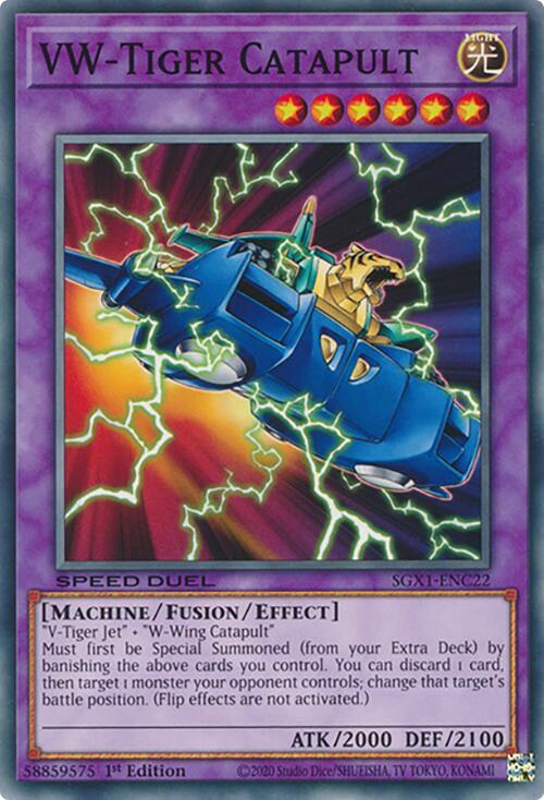 VW-Tiger Catapult SGX1-ENC22 card from Speed Duel GX: Duel Academy Box