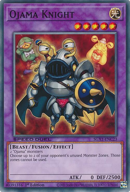 Ojama Knight SGX1-ENC23 card from Speed Duel GX: Duel Academy Box