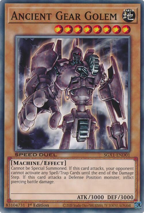 Ancient Gear Golem SGX1-END01 card from Speed Duel GX: Duel Academy Box