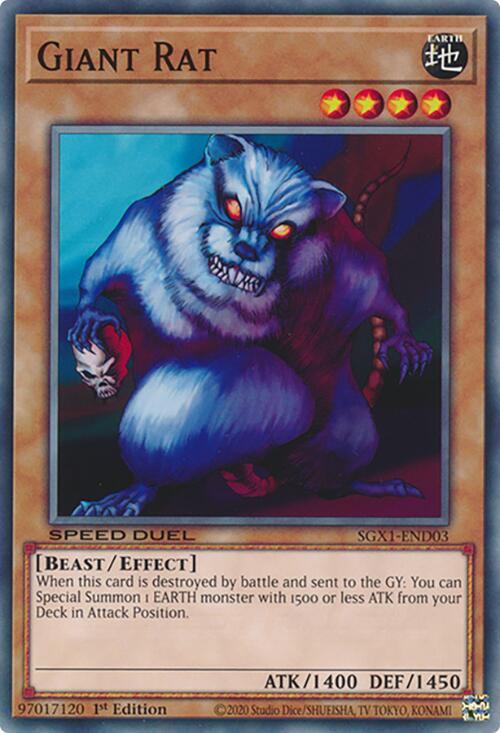 Giant Rat SGX1-END03 card from Speed Duel GX: Duel Academy Box