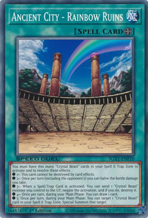 Ancient City - Rainbow Ruins SGX1-ENF10 card from Speed Duel GX: Duel Academy Box